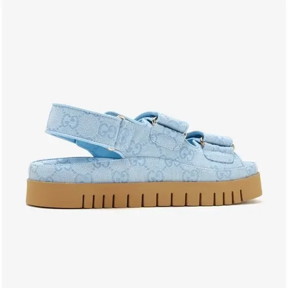 Gucci Double G Canvas Sandals (Please request your size before purchasing) - Picture 4 of 4